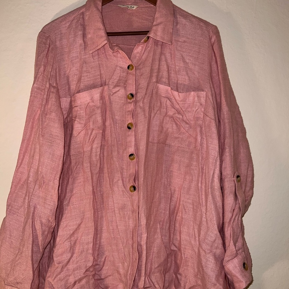 Kraft Kat Pink Textured Shirt, Size XL - EUC